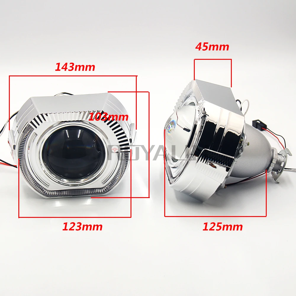 ROYALIN Car For BMW LED Bi Xenon H1 Angel Devil Eyes Headlights Lens Projector Universal 3.0 Full Metal Auto H4 H7 Lamp Retrofit ROYALIN Car For BMW LED Bi Xenon H1 Angel Devil Eyes Headlights Lens Projector Universal 3.0 Full Metal Auto H4 H7 Lamp Retrofit