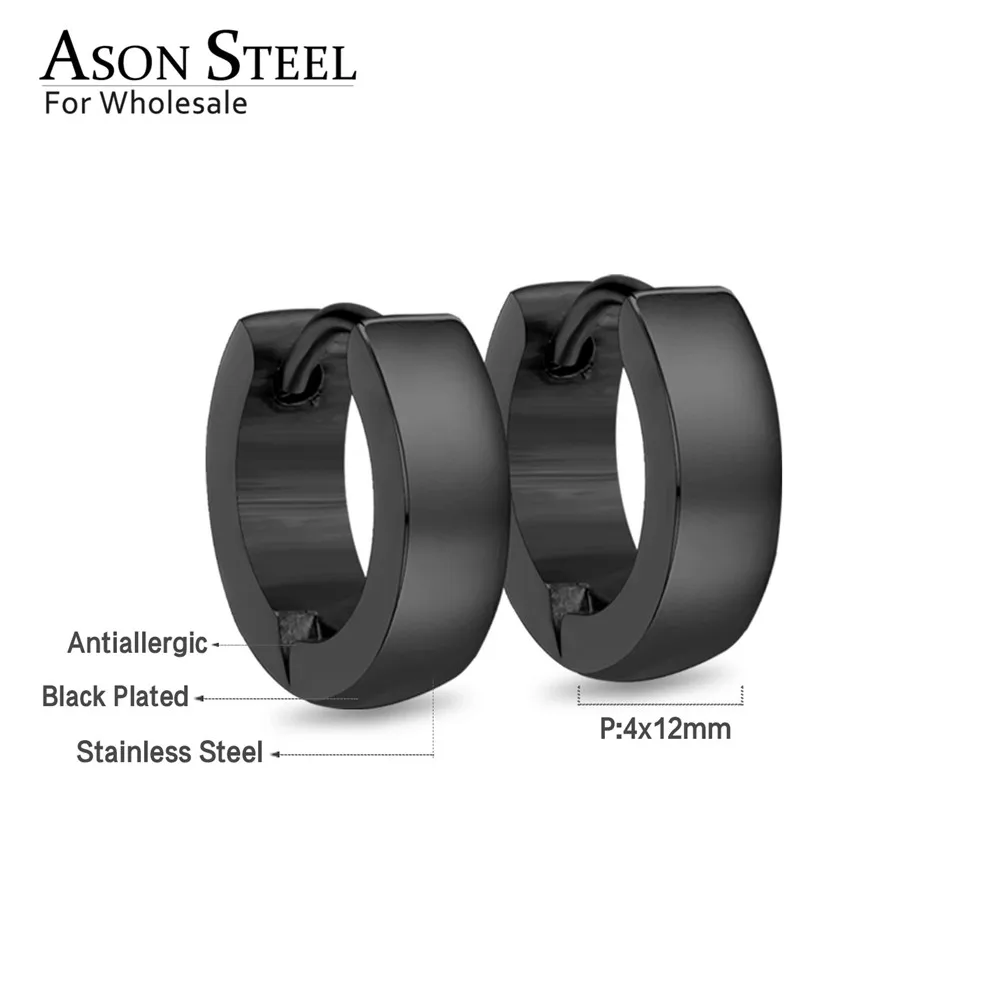 Женские серьги кольца ASONSTEEL современные корейские цвета розового золота