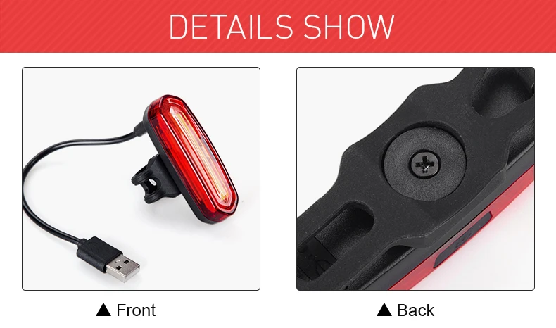 Sale INBIKE New Bike Light Bicycle Tail Light USB Rechargeable Waterproof Cycling Taillights LED COB Warning Lights NX605 11