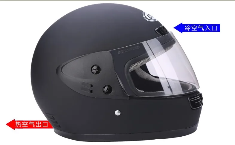 Мотоциклетный шлем Зимний Теплый анфас гоночные шлемы утвержденный Capacete Casco мотоциклетный шлем Высокое качество - Цвет: black
