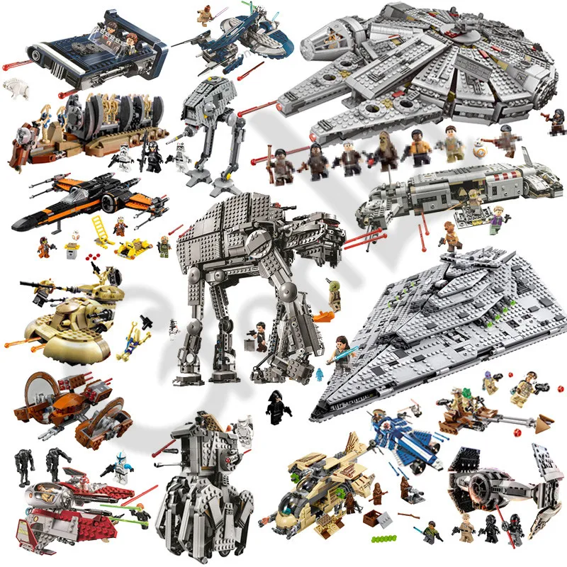 

Star plan Wars Advent Calendar Year BB-8 Kylo Ren Yoda Fighter Spaceship Compatible Legoing The Sandcrawler Building Block Toys
