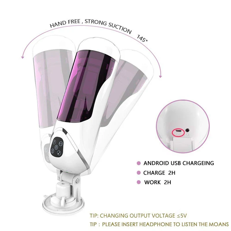 Strong Telescopic and Rotation Male Masturbator Smart Sex Voice Interaction Sex Machine Masturbation Cup Adult Sex Toys for Men