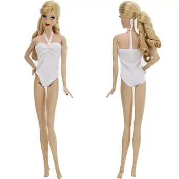 

Fashion Swimsuit Summer Beach White Bikini Swimming Pool Outfit Bathing Swimwear Clothes For Barbie Doll Accessories Dollhouse