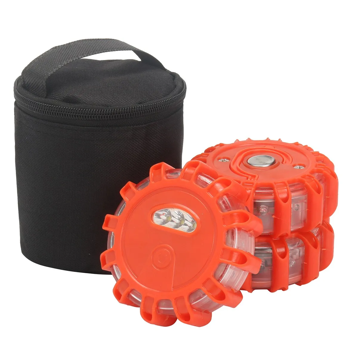 

Safurance 3 pcs LED Road Flares Emergency Red Safety Light Flashing Roadside Beacon Traffic Light Roadway Safety