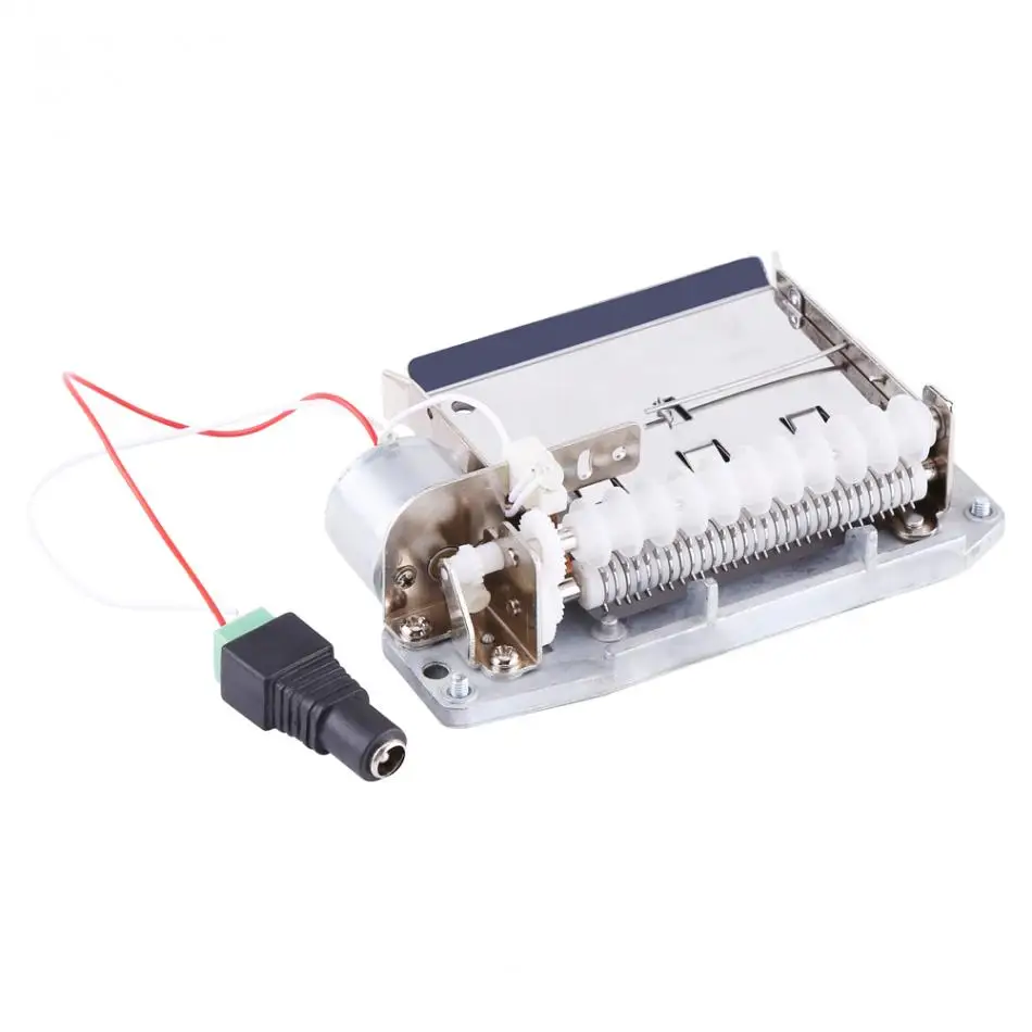 

DIY 30 Tune Hand Crank Mechanical Musical Box Electric Motor Note Music Box Movement+Puncher+Tapes US Plug