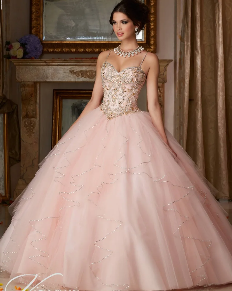 Buy Princess Popular Puffy Ball Gown Coral Quinceanera