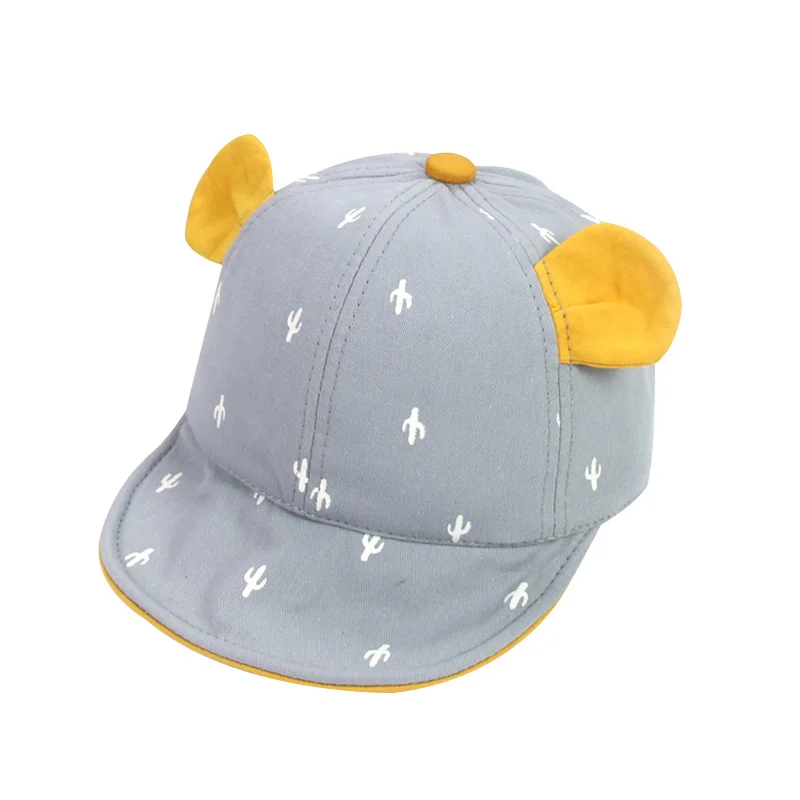 Cactus Cute Baby Baseball Caps Cotton Toddler Caps With Ears Spring Autumn Outdoor Sun Visor Cap Hat 6-24M Baby Girls Clothing (3)