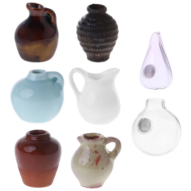 

Mini Ceramics Vase Fridge Magnet DIY Porcelain Vase Refrigerator Magnet Message Sticker