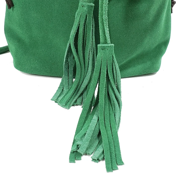 LilyHood натуральная кожа маленькая сумка через плечо для женщин модная летняя замшевая зеленая сумка через плечо