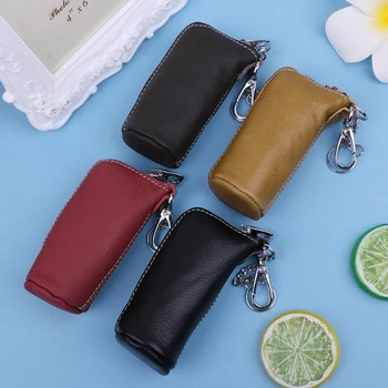 

Genuine Leather Key Bag Key Holders Keychain Casual Vintage Coin Purse For Men