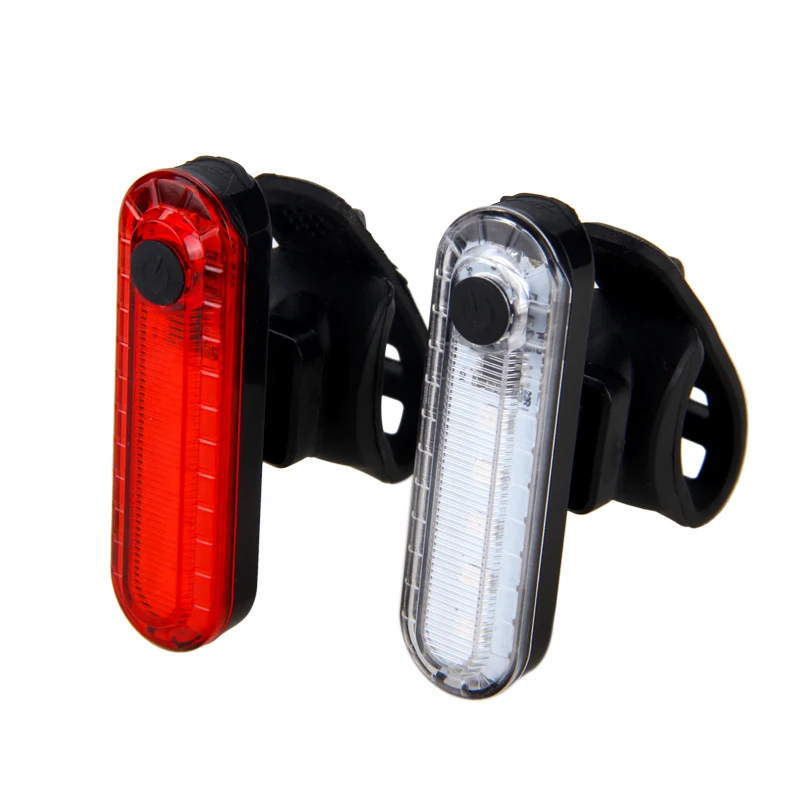 Excellent Mini USB Bike Taillight Rechargeable Rear Lamp Safety Warning Light Red/Blue+red Light for Night Cycling 9