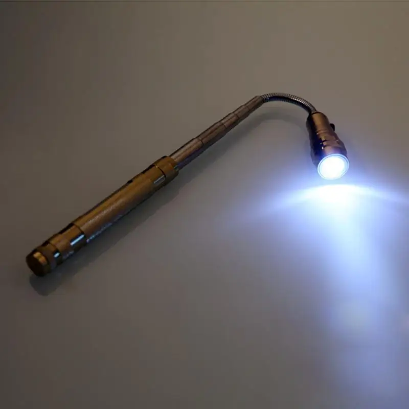 

3 LED Flexible Magnetized Head Torch Telescopic Bendable Magnetic Pick Up Finding Searching Tool Flashlight Light Lamp