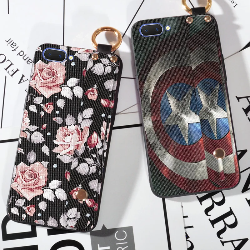 

Cool Captain Shield Case For OPPO Find X / Realme 1 / A73S / F7 Youth 3D Relief Floral Silicon Cover For OPPO Realme 2 Pro