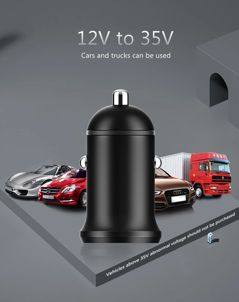 !ACCEZZ Mini Dual 2 Port USB Car Power Fast Charger Adapter For iPhone 7 Plus 6 5S 4S XS MAX XR Huawei P10 Samsung Galaxy S8 S7 (9)