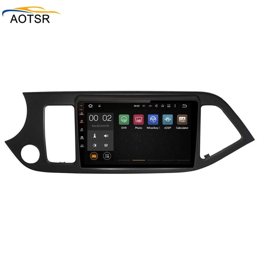 Best Android 8.0 Car multimedia player head unit For KIA PICANTO MORNING 2011 - 2016 Radio stereo Audio gps tape recorder Wifi no dvd 2