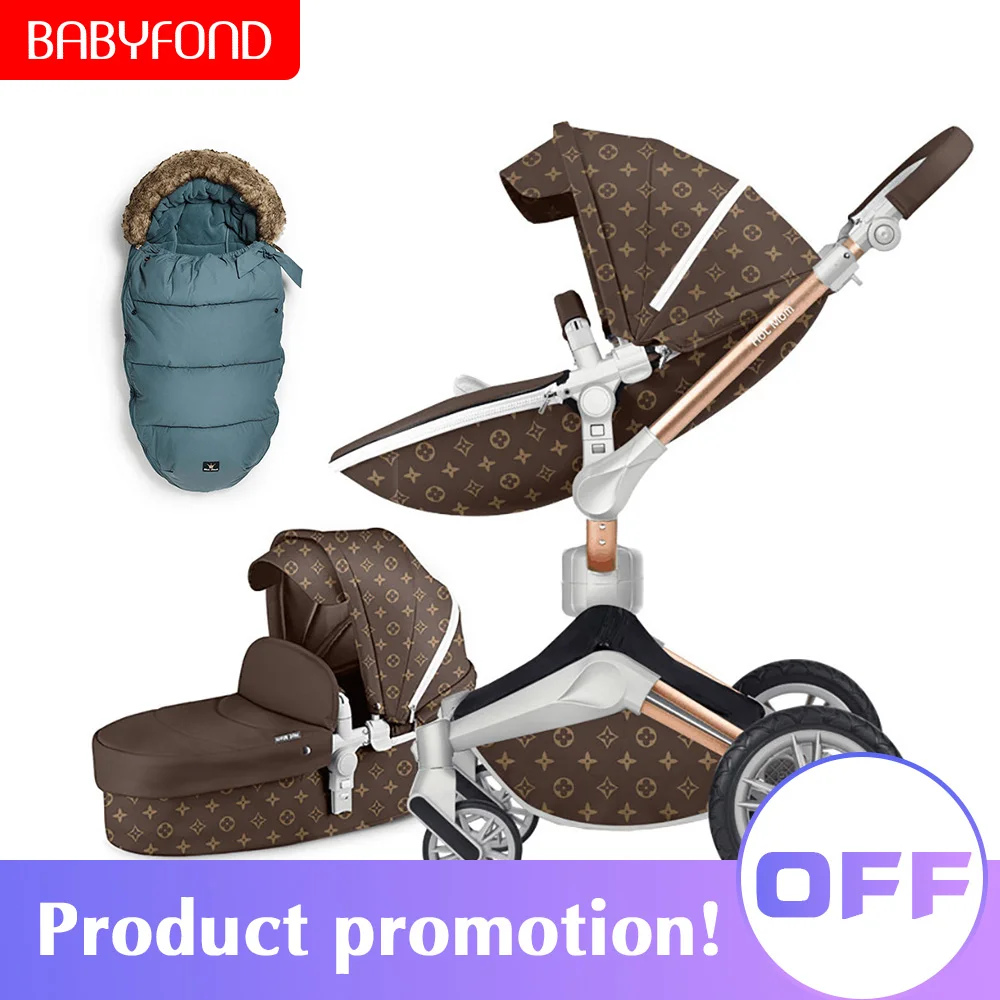 

Free Shipping Luxury Baby Stroller High Land-Scape Baby Stroller 2 in 1 Hotmom Carriage send Down sleeping bag