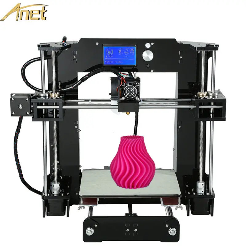 Popular Auto leveling Anet A8 Upgrade Acrylic Frame Reprap Prusa i3 3d printer DIY Kit with 1Roll Filament Aluminum Hotbed LCD
