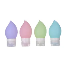 4pcs/1pc 75ml Refillable Bottles Plastic Makeup Travel Face Cream/Lotion/Cosmetic Container Portable Bottle for Lotion Shampoo