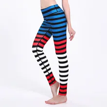 

Sexy Women Leggings Workout Fitness Trousers Multicolor Gradient Stripes Print Pencil Pants S-3XL Slim Elastic Sporting Leggings