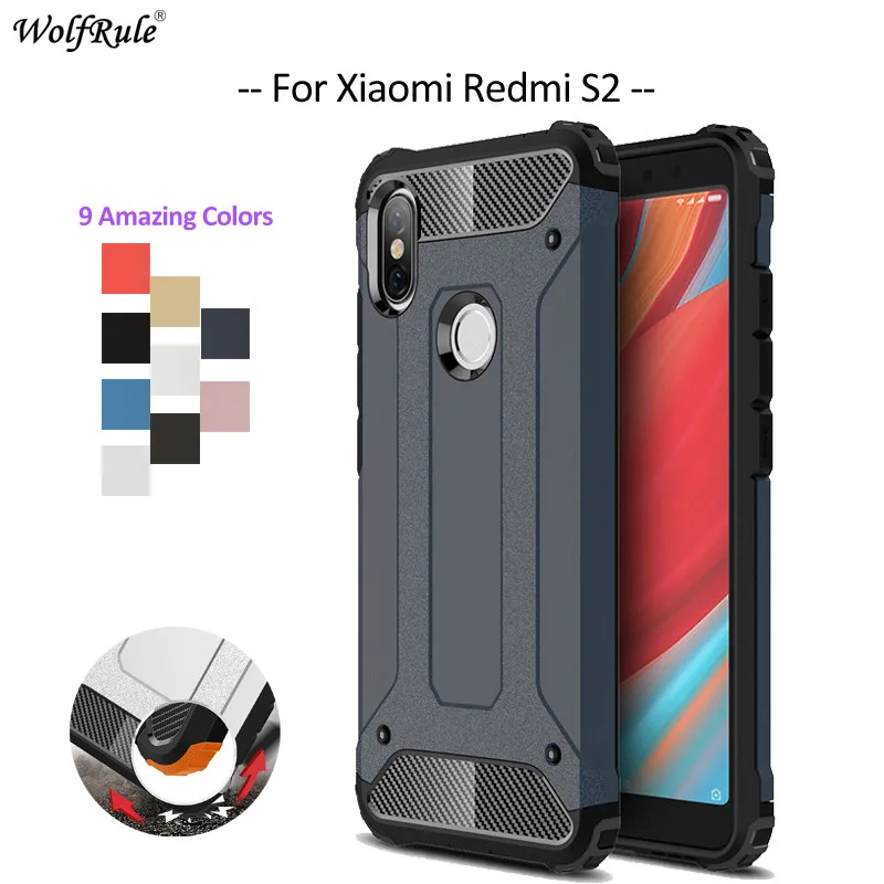 

Redmi S2 For Cover Xiaomi Redmi S2 Case WolfRule TPU & PC Armor Bumper Housings Phone Case For Xiaomi Redmi S2 Cover 5.99''