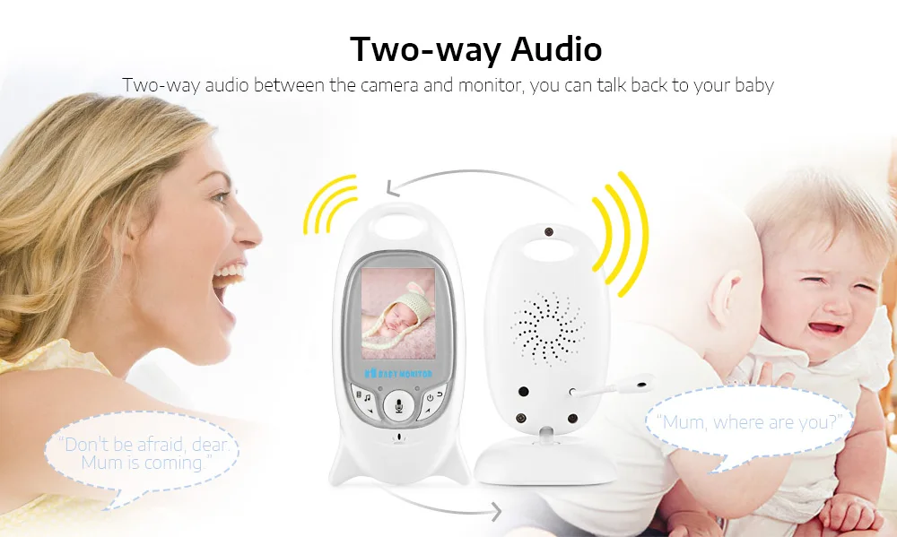 ZR601 Digital 2 inch 2.4GHz Wireless LCD Baby Video Monitor with Night Vision