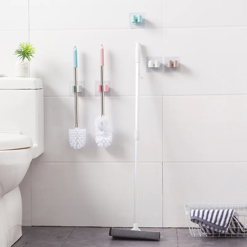 CTREE 1 قطعة متعددة الأغراض المطبخ الحمام تخزين الرف المكنسة الممسحة كليب شحن مثقبة جدار شنقا سلس تخزين كليب c292