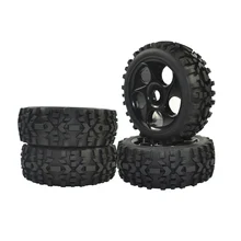 RC 1/8 Escala Off Road Buggy RC Neumáticos Neumáticos y Ruedas de Coche Negro 4 UNIDS