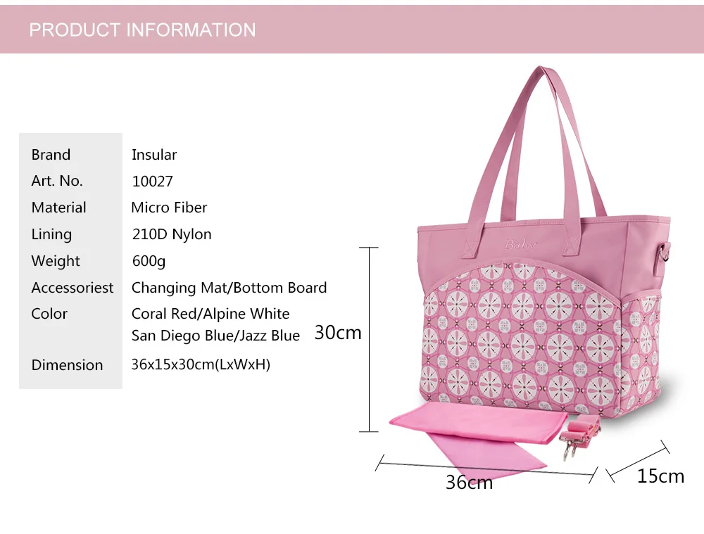 Островная дорожная сумка для мамы и ребенка Водонепроницаемый нейлоновая сумка пеленки детские вещи Коляски Baby Организатор Мумия сумка