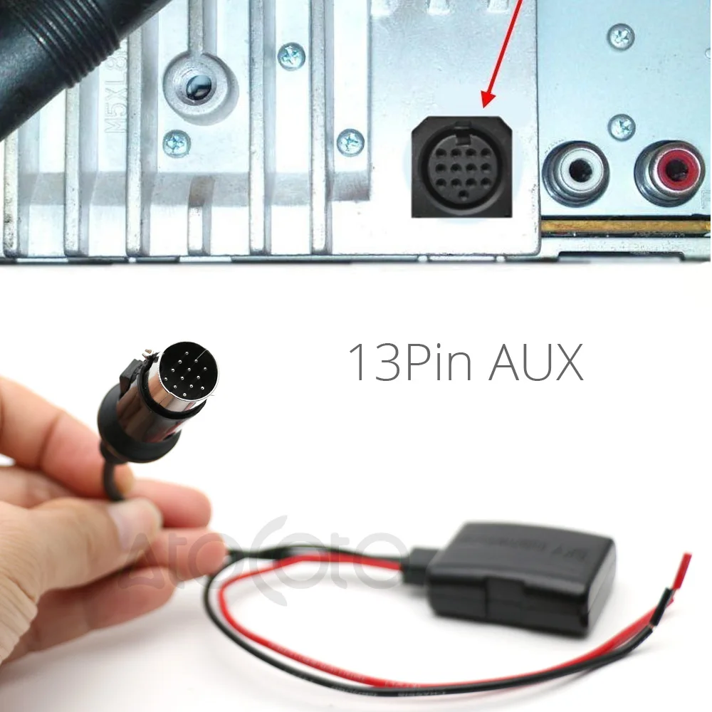 Автомобильный Bluetooth приемник для KENWOOD Φ 13 контактов радио стерео Aux кабель адаптер