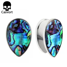 Casvort Новое поступление модные беруши туннель ювелирные Украшения Для Пирсинга Ушей шаблоны, расширитель, удлинитель пара продажи 2 шт. в партии