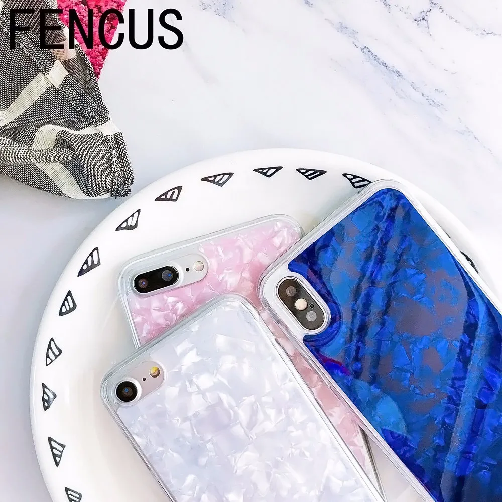 Fencus гладкой jade Мрамор узор чехол для iPhone 6 6S 7 8 плюс камень телефон случаях Мягкие