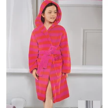 Children’s bathrobe baby bathrobe pajamas nightgown coral fleece warm bathrobe house coat