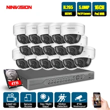 H.265 5MP CCTV Security Camera System 8CH 4K POE NVR With POE IP Camera CCTV Kit Waterproof IP66 Video Surveillance System XMEye