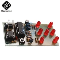 Kit de bricolage technique LED électronique amusant, dés électroniques CD4017 NE555, LED rouge 5mm, 4.5-5V, ICSK057A 3