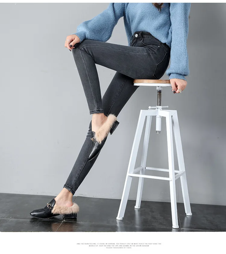 Джинсы женские джинсовые штаны черного цвета женские джинсы Donna Стретч низ Feminino обтягивающие брюки для женщин брюки Новинка