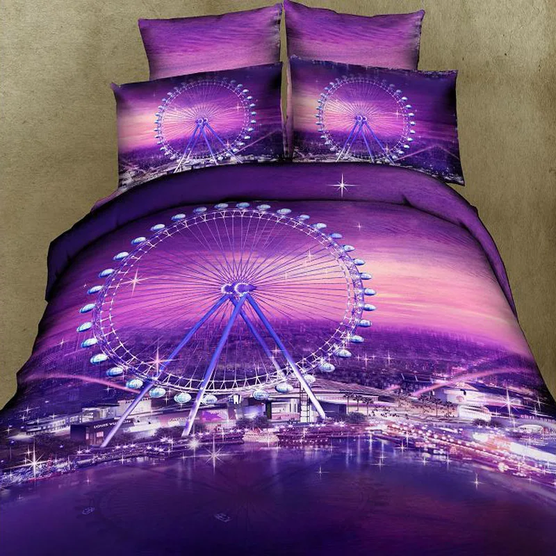Bedroom Sets Purple aliexpress : buy 3d ferris wheel night city skyline purple Bedroom Sets Purple aliexpress : buy 3d ferris wheel night city skyline purple