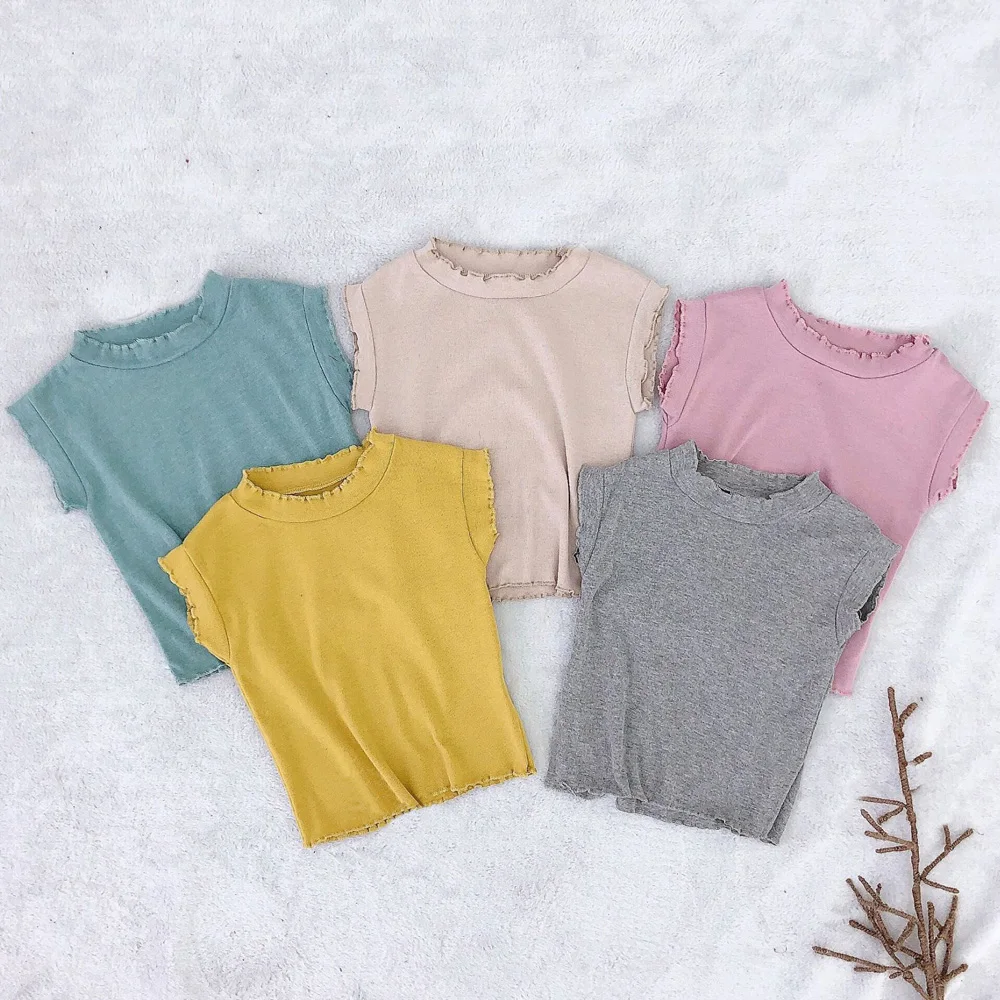 

Summer Kids Boys T Shirt Crown Print Sleeveless Baby Girls T-shirts Cotton Children's T-shirt O-neck Tee Tops Boy Clothes