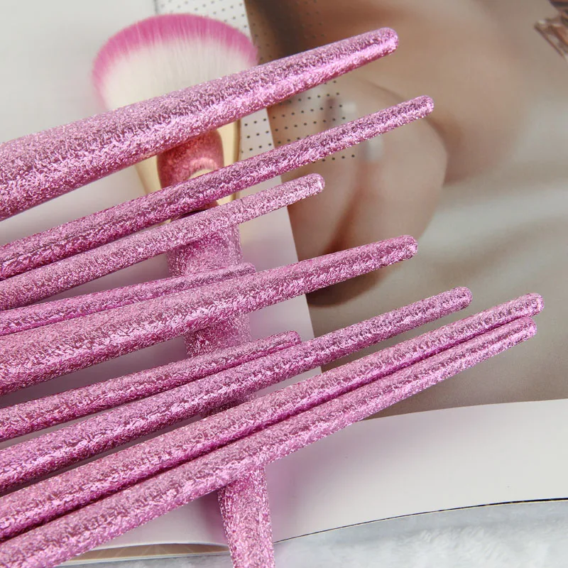 10pcs Pink Makeup Brushes Eyeshadow Smudge Brush 2