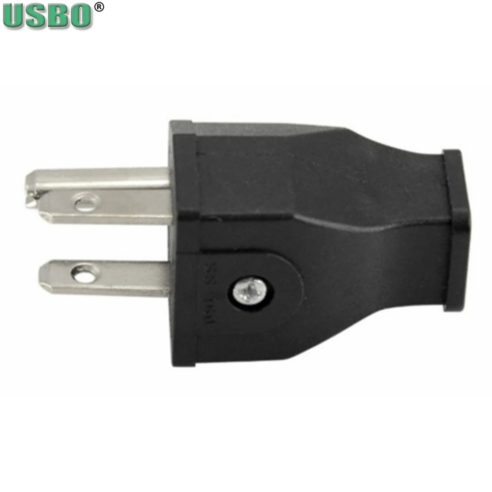 Electrical Socket Power Socket Power Cord Power Plug Connector 2PCS Black Copper American Male Female 3 Pins Power Plug Electrical AC 125V 15A US Power Cord Detachable Wiring Plug Socket