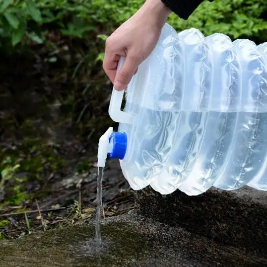 Hot Sale Portable PE Plastic Folding Drinking Water Bucket 10L Outdoor