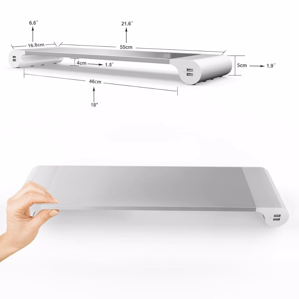 Алюминиевая Подставка для ноутбука подставка монитора Для iMac Space Bar с клавиатурой