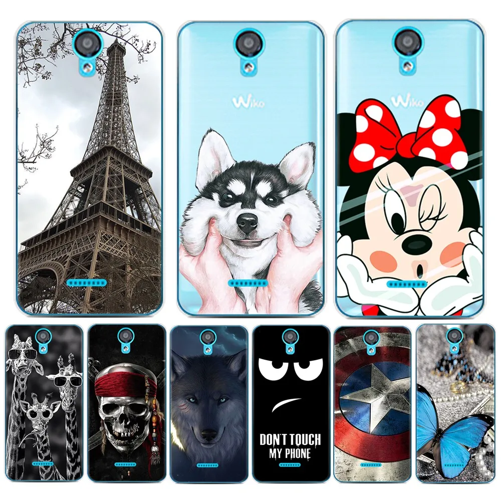 Для Coque Wiko Harry 5 0 дюймов чехол Роскошный мультяшный ТПУ для мягкий силиконовый