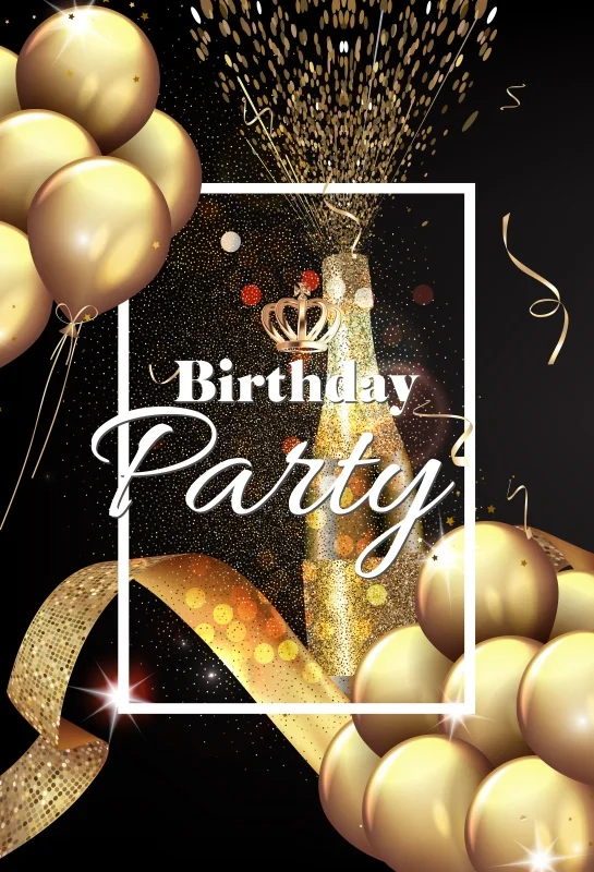 

Laeacco Curtain Crown Light Bokeh Happy Birthday Party Photography Background Customized Photographic Backdrops For Photo Studio
