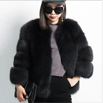 

Fur coat fashion jackets for women winter 2018 new imitation fox fur grass coat ladies short size large size artificial fur coat