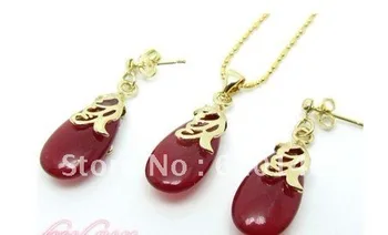 

5PCS Exquisite Red e pendant earrings Set 09908840