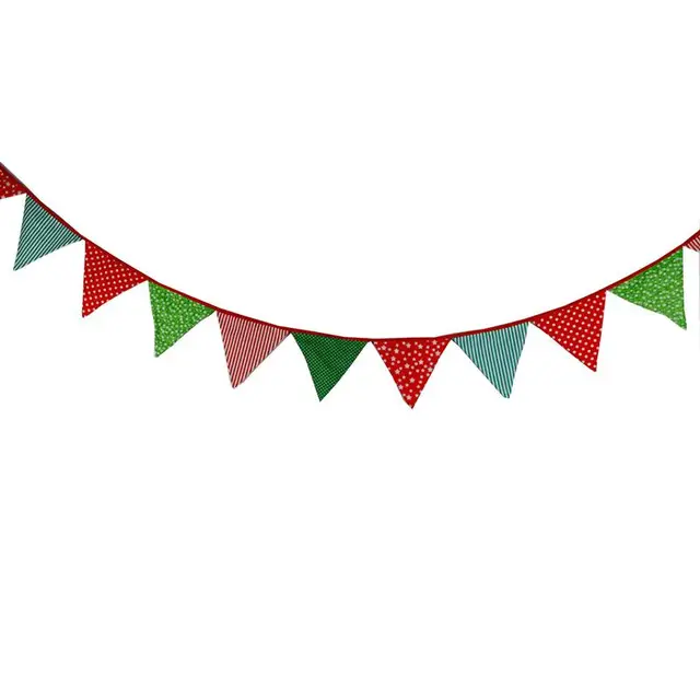12pcs multicolor triangle flags banner bunting pennant wedding triangle banner
