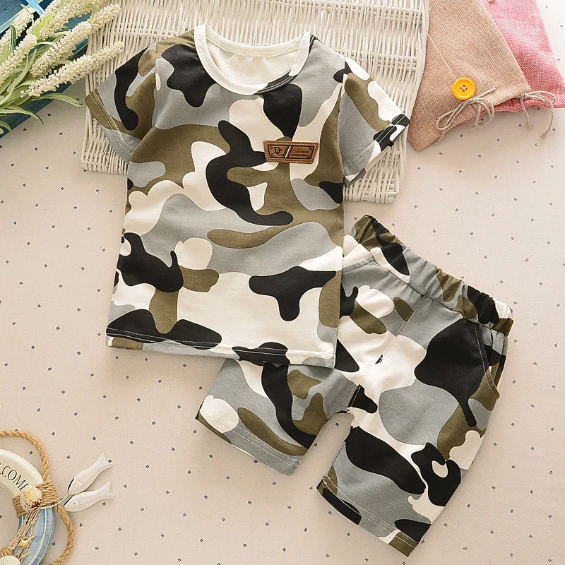 

BibiCola summer baby boys clothing sets kids 2pcs camouflage sport suit toddler boys clothes sets infant boys tracksuit set