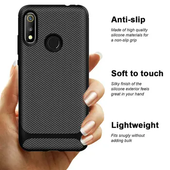 

50pcs/lot Soft TPU Ultra Slim Rugged Carbon Fiber Case For Oppo A1K Reno Realme 3 Pro F11 Pro F11