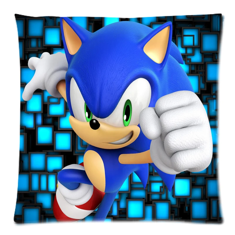 Sonic The Hedgehog две стороны печати хлопок белье DIY мягкие Подушки случае 17." x 17.7"(45x45 см