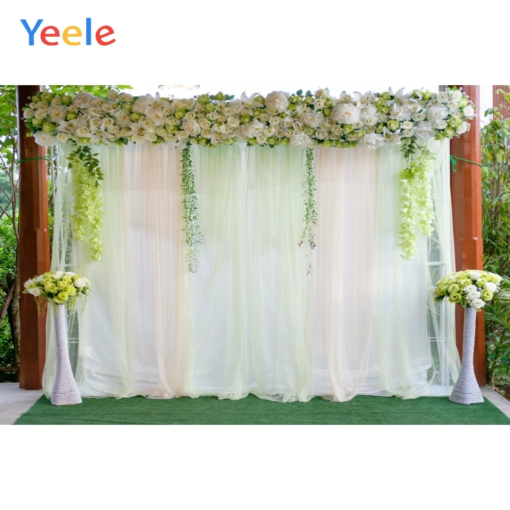 

Yeele Vinyl Flowers Romantic Wedding Ceremony Curtain Park Photography Backdrops Love Photographic Backgrounds Photo Studio